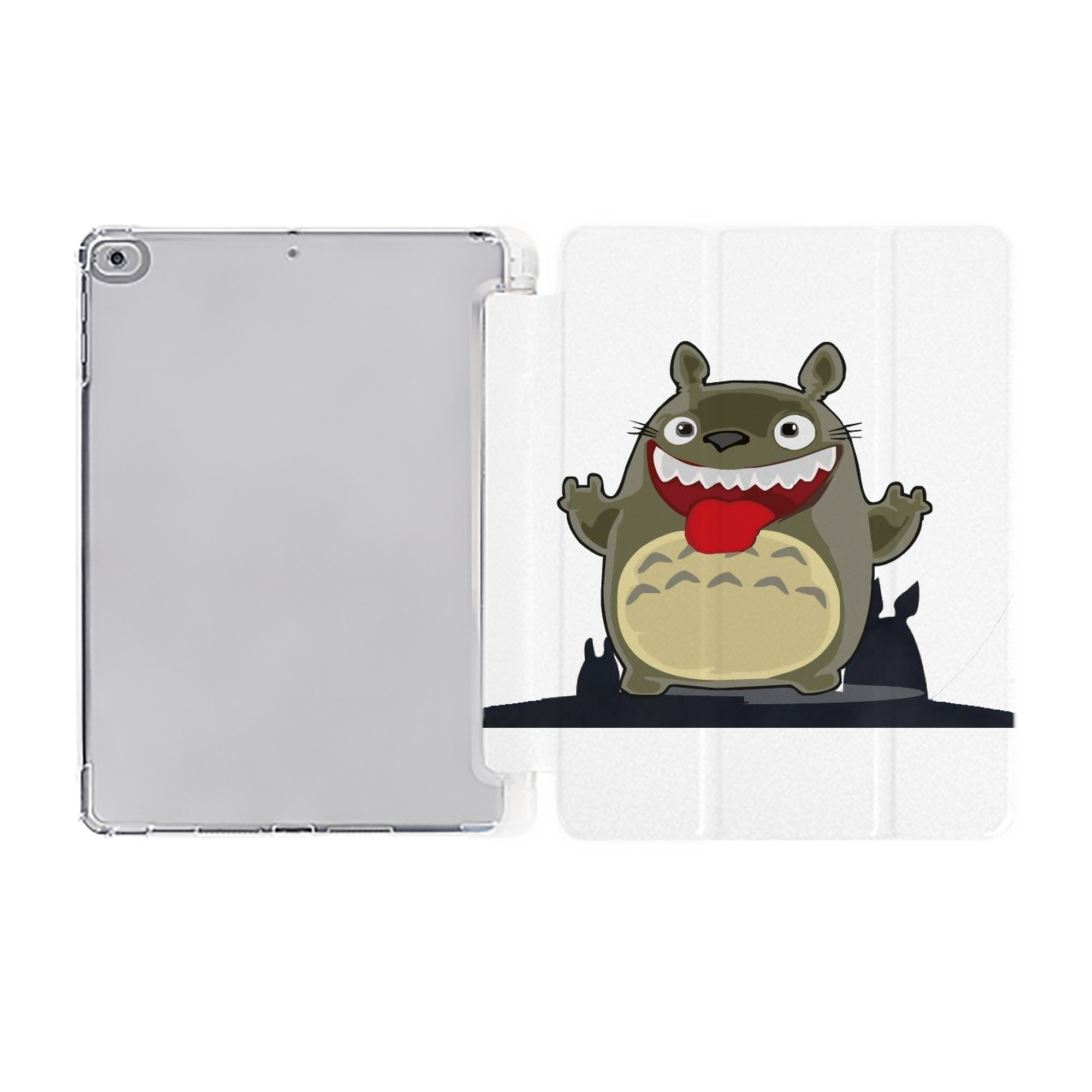 （画像用） となりのトトロ 草壁メイ 草壁サツキ My Neighbor Totoro Satsuki Kusakabe Mei Kusakabe IPad ケース ペン収納付き 三つ折りスタンド PUレザー×シリコン 対応機種9.5/10.5/10.9インチ